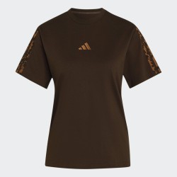 ADIDAS Camiseta Seasonal Essentials 3 Animal Print Marrón Aurora Coffe Mujer