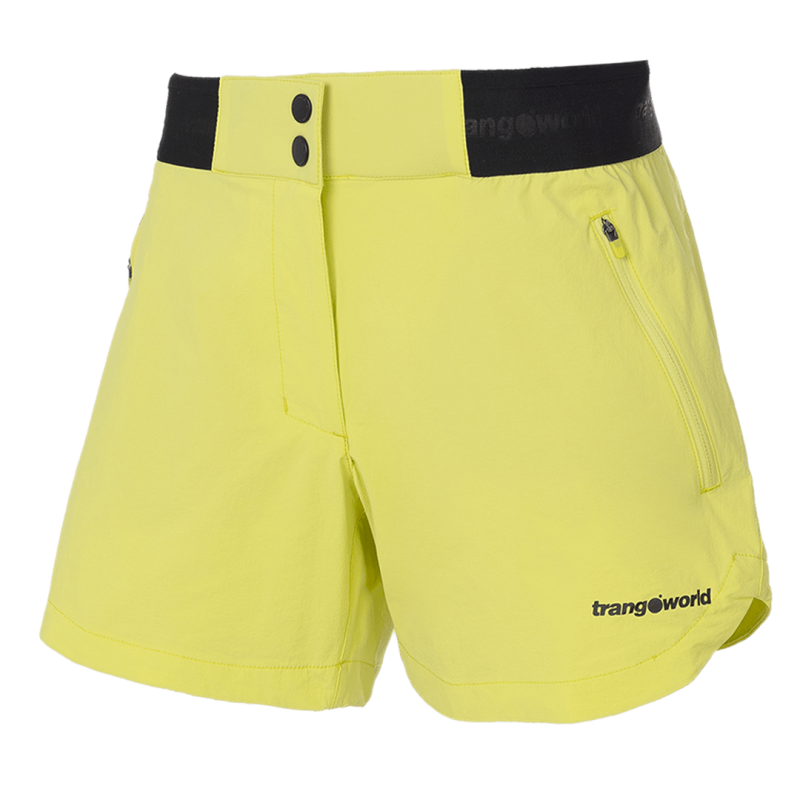Trangoworld Pantalón Corto Stora Amarillo Mujer