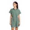 Trangoworld Vestido Odina Gris Azulado Mujer