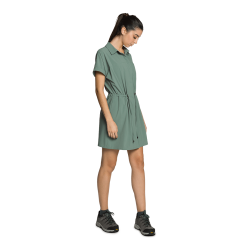 Trangoworld Vestido Odina Gris Azulado Mujer