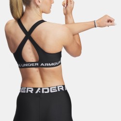 Under Armour Top Deportivo Crossback Armour Negro Blanco Ultimate Black White Mujer