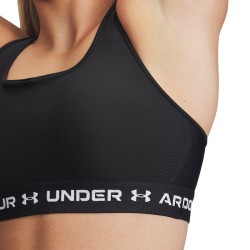 Under Armour Top Deportivo Crossback Armour Negro Blanco Ultimate Black White Mujer