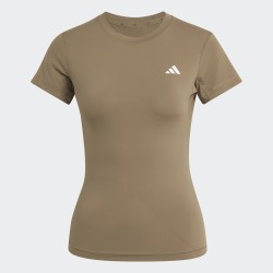 ADIDAS Camiseta Performance Essentials Verde Khaki Six Mujer