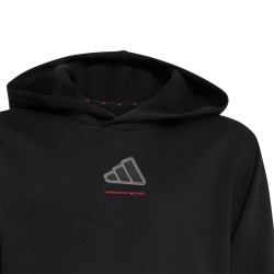ADIDAS Sudadera Fleece Hoodie Negro Black Niño