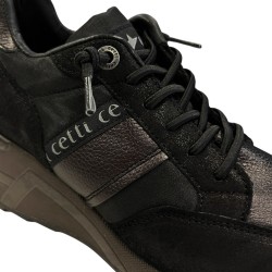 Cetti Zapatilla Casual C-1426 Sra Negro Bunny-Metal Negro Mujer