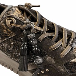 Cetti Zapatilla Casual Ante Glitter Marrón Pallets Coffe Mujer
