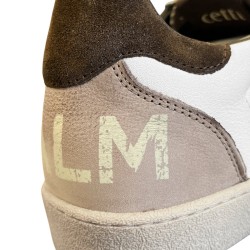Cetti Zapatilla Casual C-1342 Nobuck Blanco Nature Taupe Hombre