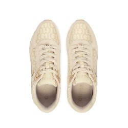 Guess Zapatilla Ante Energy 5 Beige Blanco Mujer