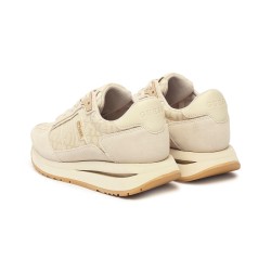 Guess Zapatilla Ante Energy 5 Beige Blanco Mujer