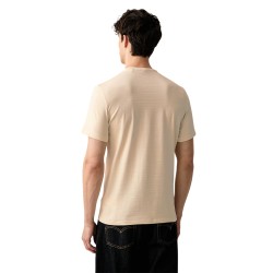 Guess Camiseta Textured Jersey Beige Quick Sand Hombre