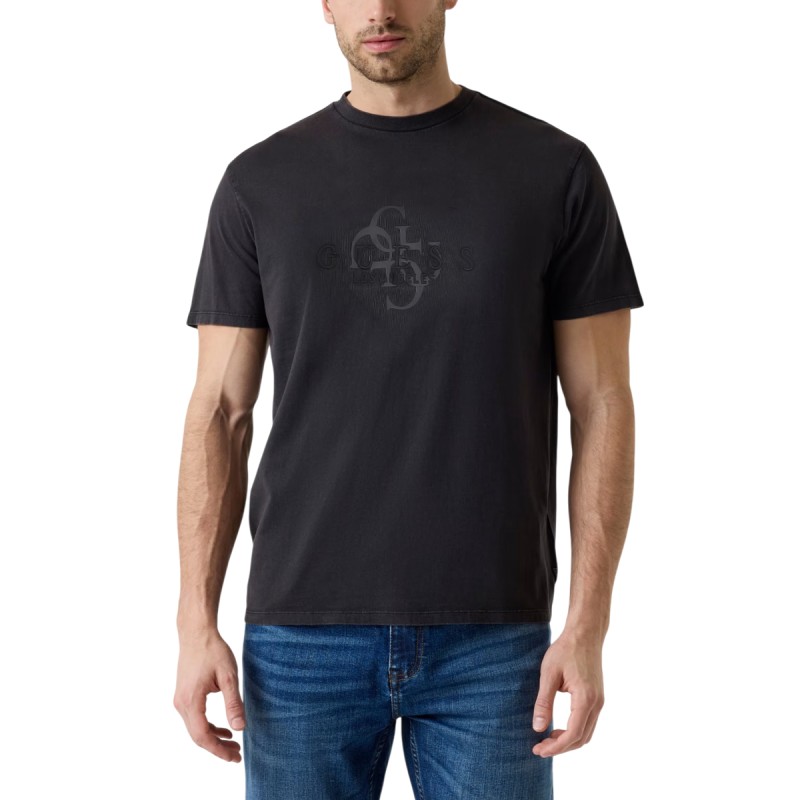 Guess Camiseta Bsc Raised Quattro G Azul Marino Hombre