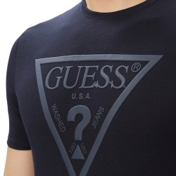 Guess Camiseta Core Triangle Logo Azul Oscuro Hombre