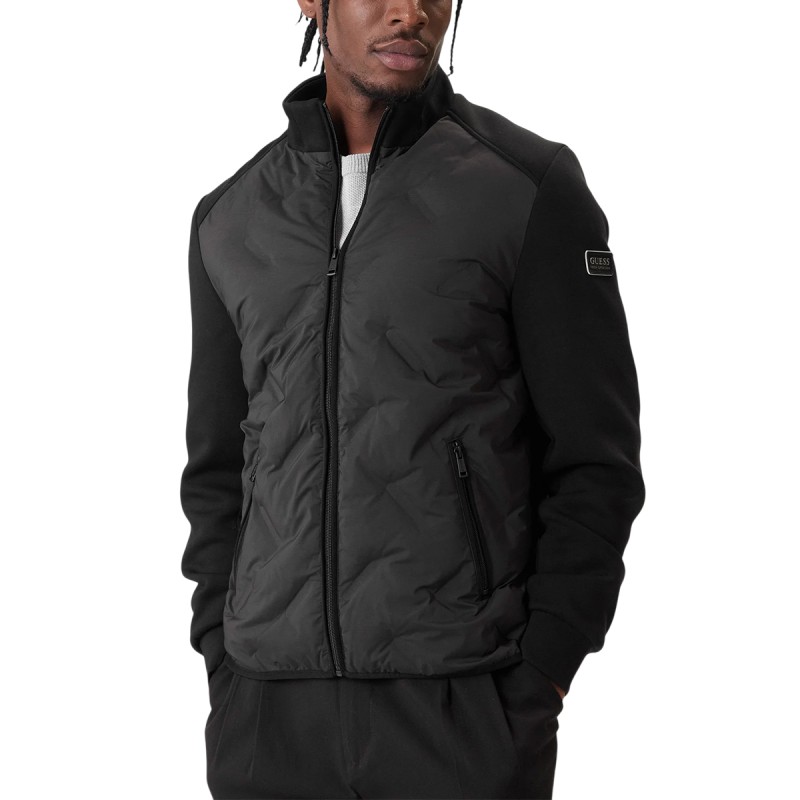 Guess Chaqueta Fibras Stretch Quilted Negro Black Hombre