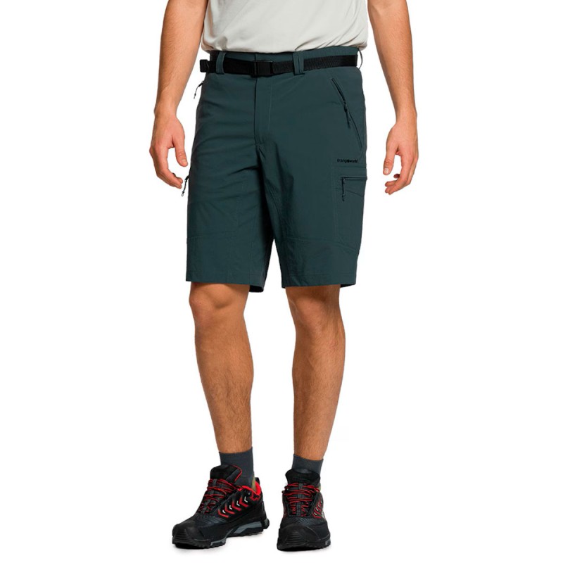 Trangoworld Pantalón Trekking Corto Brunner Gris Urban Chic Hombre