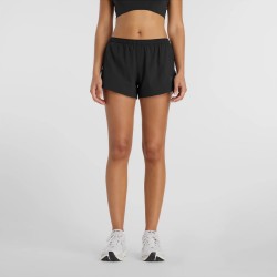 New Balance Pantalón Corto Running Rc Essential Short 3 Negro Black Mujer
