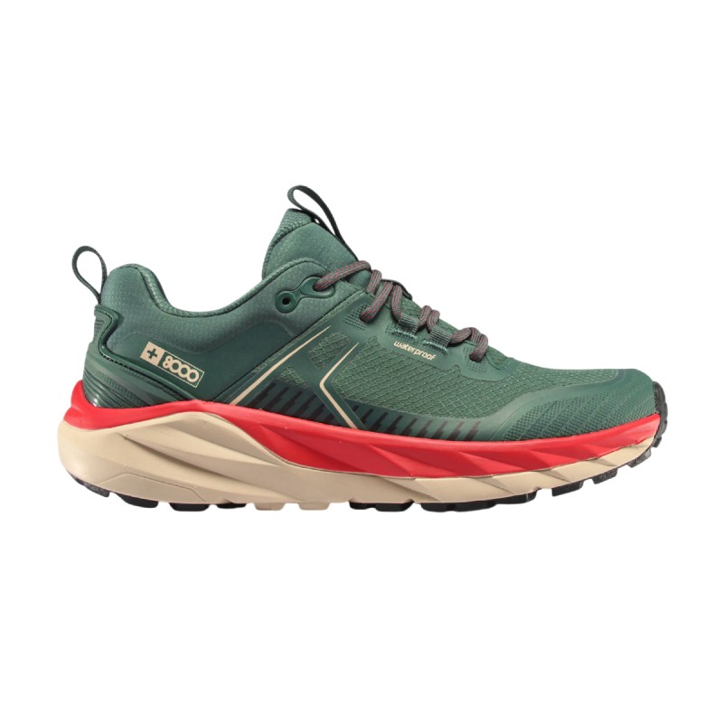 +8000 Zapatilla Trekking Terkan Low Verde Kaki Hombre