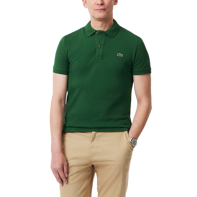 Lacoste Polo De Piqué De Corte Ajustado Verde Hombre