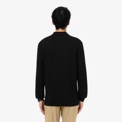 Lacoste Polo Corte Clásico De Manga Larga Negro Hombre