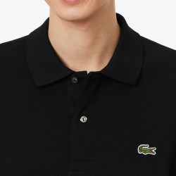 Lacoste Polo Corte Clásico De Manga Larga Negro Hombre