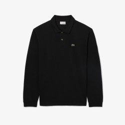 Lacoste Polo Corte Clásico De Manga Larga Negro Hombre