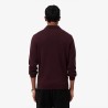 Lacoste Jersey De Cuello Redondo De Algodón Monocolor Granate Marrón Hombre