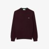 Lacoste Jersey De Cuello Redondo De Algodón Monocolor Granate Marrón Hombre