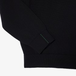Lacoste Jersey Cuello Redondo Algodón Monocolor Negro Hombre