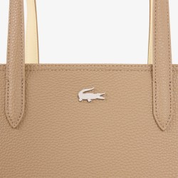 Lacoste Bolso Tote Con Cremallera Anna Marrón Cookie Pussin Mujer