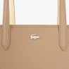 Lacoste Bolso Tote Con Cremallera Anna Marrón Cookie Pussin Mujer
