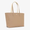 Lacoste Bolso Tote Con Cremallera Anna Marrón Cookie Pussin Mujer