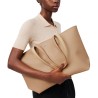 Lacoste Bolso Tote Con Cremallera Anna Marrón Cookie Pussin Mujer