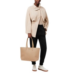 Lacoste Bolso Tote Con Cremallera Anna Marrón Cookie Pussin Mujer