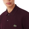 Lacoste Polo Corte Clásico De Manga Larga Granate Marrón Hombre