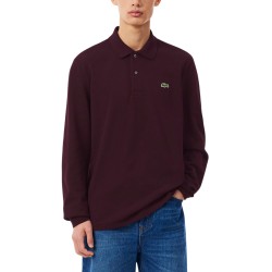 Lacoste Polo Corte Clásico De Manga Larga Granate Marrón Hombre