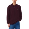 Lacoste Polo Corte Clásico De Manga Larga Granate Marrón Hombre