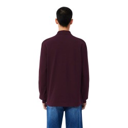 Lacoste Polo Corte Clásico De Manga Larga Granate Marrón Hombre