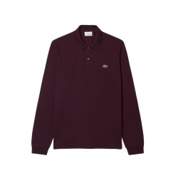 Lacoste Polo Corte Clásico De Manga Larga Granate Marrón Hombre