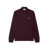 Lacoste Polo Corte Clásico De Manga Larga Granate Marrón Hombre