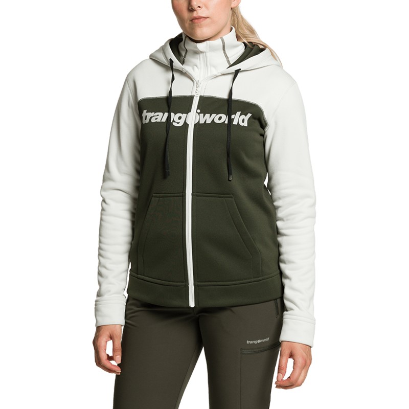 Trangoworld Chaqueta Liena V02 Verde Oscuro Crudo Mujer