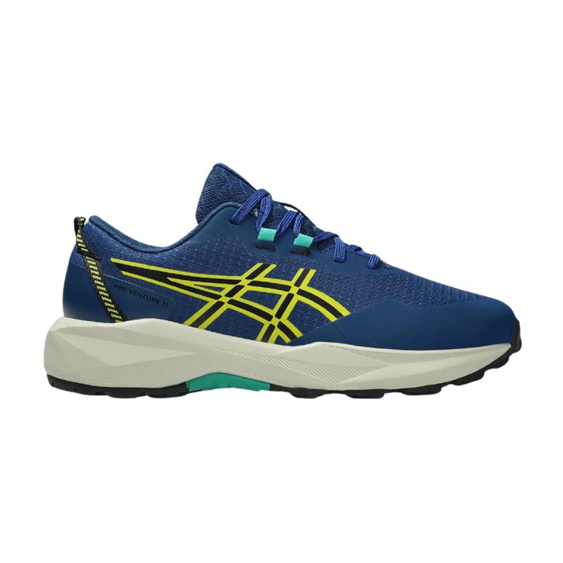 Asics Zapatilla Deportiva Pre Venture 11 Gs Azul Amarillo Twilight Blue Cacti Niño