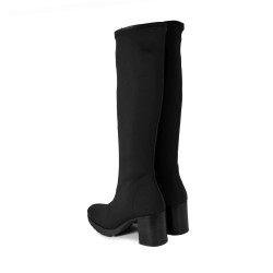 Miss Elastic Bota Menphis Licra Negro Mujer