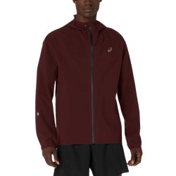 Asics Chaqueta Metarun Waterproof Rojo Dark Red Planet Hombre