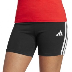 ADIDAS Mallas Cortas Essentials High Waisted Biker 3 Bandas Negro Black Mujer