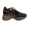 Cetti Zapatilla Casual C-1414 Sra Marrón Oscuro Dorado Mujer