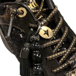 Cetti Zapatilla Casual C-1414 Sra Marrón Oscuro Dorado Mujer