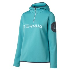 Ternua Pull Spot Hood 1/2 Zip Azul Menta Blue Mint Mujer