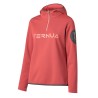 Ternua Pull Spot Hood 1/2 Zip Rosa Washed Bordeaux Mujer