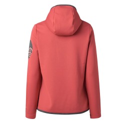 Ternua Pull Spot Hood 1/2 Zip Rosa Washed Bordeaux Mujer