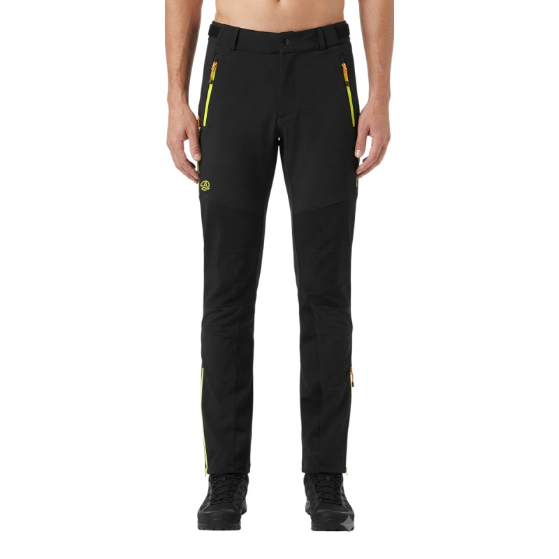 Ternua Pantalón Trekking Elbrus Negro Amarillo Black Acid Citrus Mujer