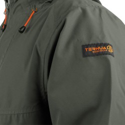Ternua Workwear Chaqueta Impermeable Deba Gris Deep Fir Green Hombre